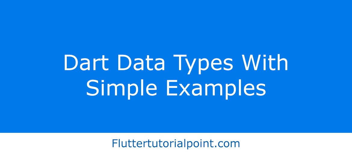 dart data types