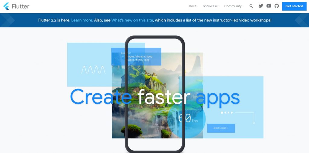 Flutter official website