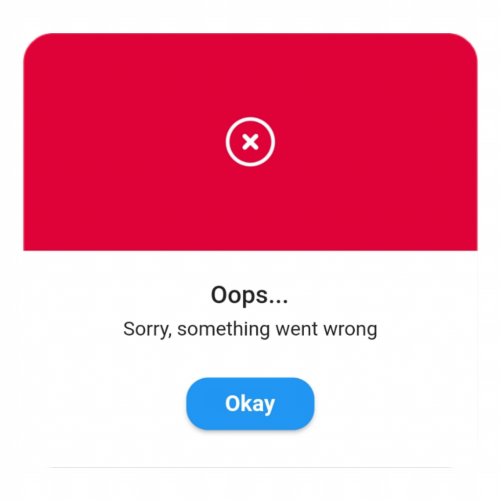 Error Alert Dialog in flutter