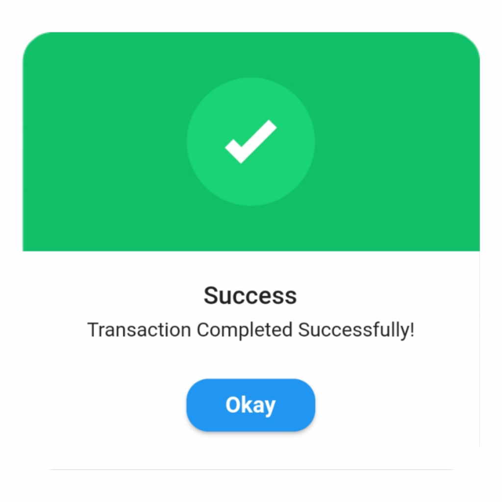 Success Alert Dialog in flutter